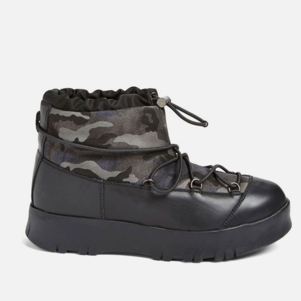 Prada Black Camouflage Lace-Up Boots | NWOT | Size 40
